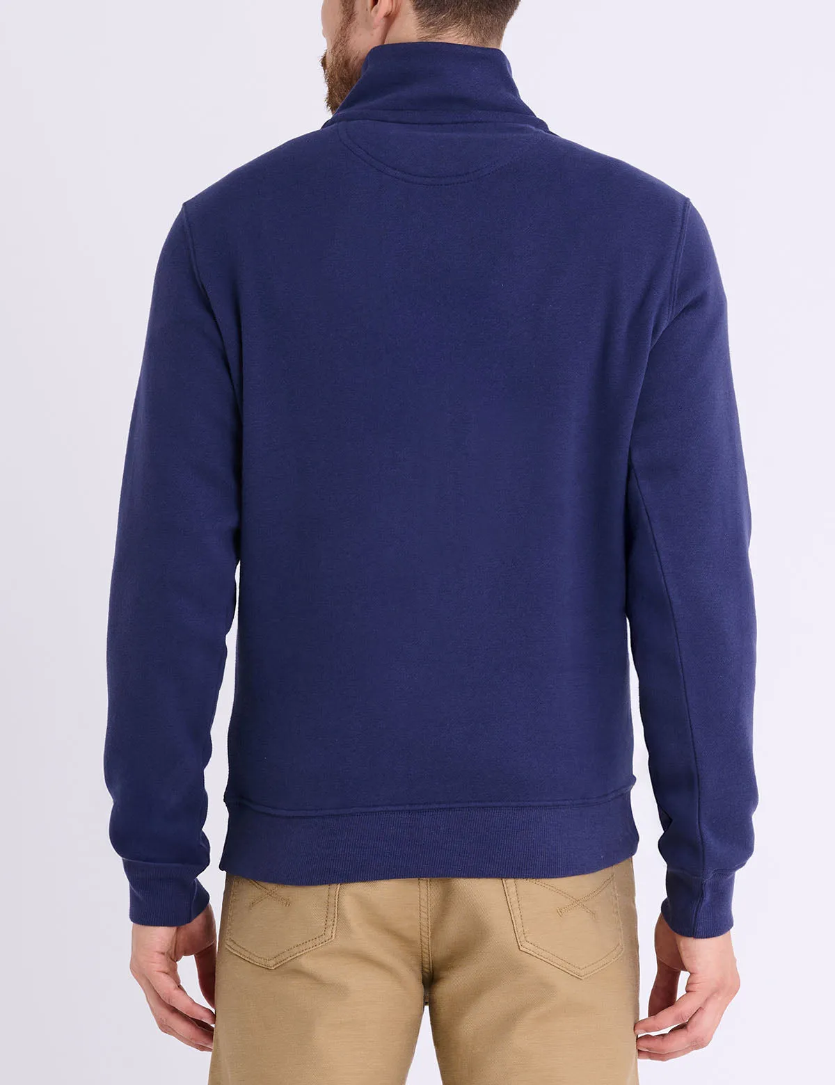 PEACHED FLEECE BUTTON MOCK NECK PULLOVER sold by U.S. Polo Assn. product image thumbnail 5