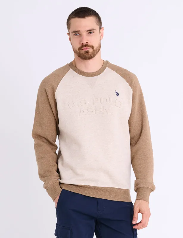 RAGLAN SLEEVE EMBOSSED FLEECE PULLOVER sold by U.S. Polo Assn.