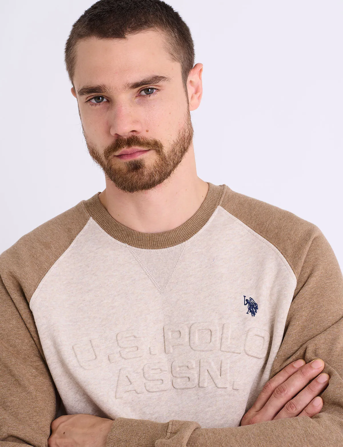 RAGLAN SLEEVE EMBOSSED FLEECE PULLOVER sold by U.S. Polo Assn. product image thumbnail 2