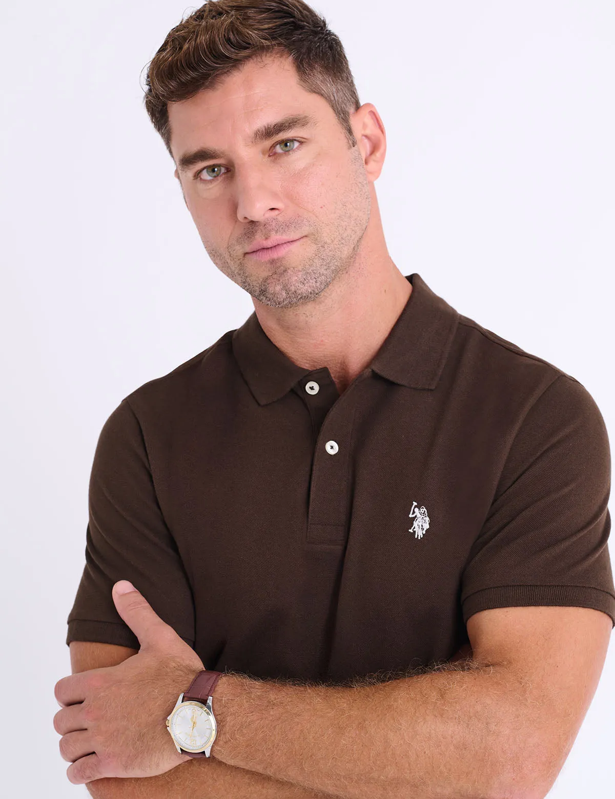 SOLID PIQUE SMALL LOGO POLO SHIRT sold by U.S. Polo Assn. product image thumbnail 2
