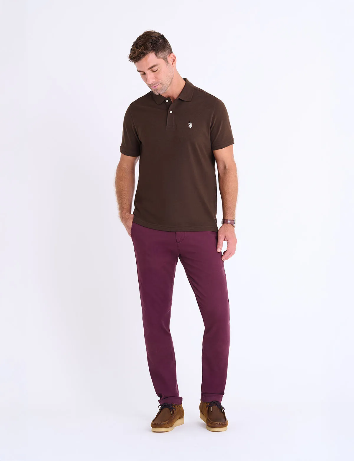 SOLID PIQUE SMALL LOGO POLO SHIRT sold by U.S. Polo Assn. product image thumbnail 3