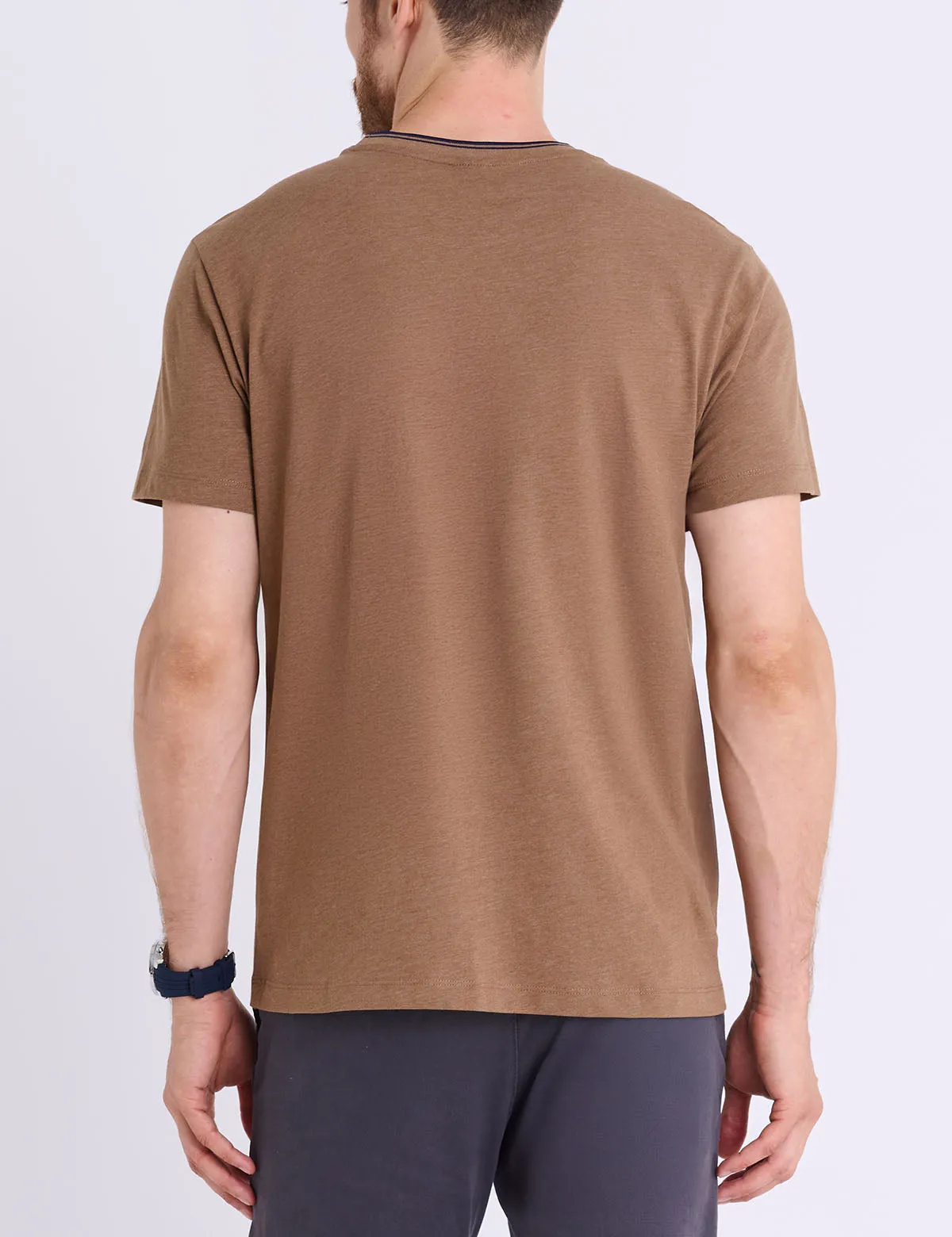 TIPPED CREW NECK COLLAR T-SHIRT sold by U.S. Polo Assn. product image thumbnail 4