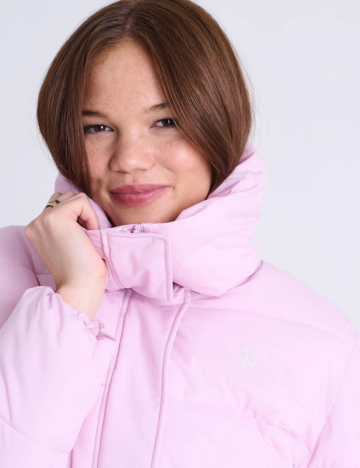 WIDE COLLAR QUILTED PUFFER JACKET sold by U.S. Polo Assn. product image thumbnail 2