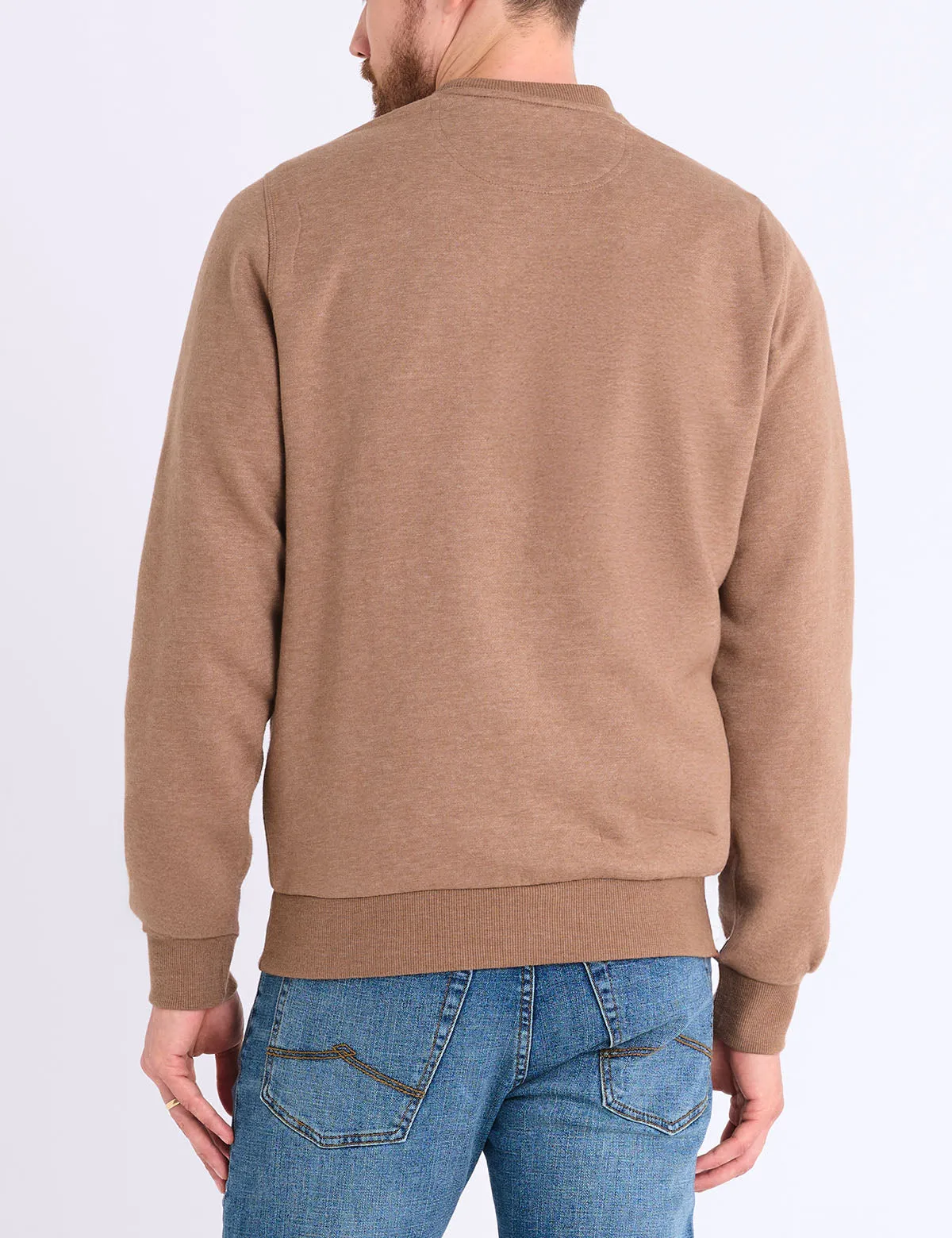 SOLID PEACHED FLEECE CREW NECK PULLOVER sold by U.S. Polo Assn. product image thumbnail 4