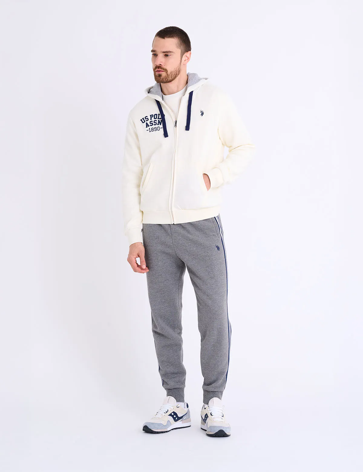 WORDMARK APPLIQUE FULL ZIP FLEECE HOODIE sold by U.S. Polo Assn. product image thumbnail 4