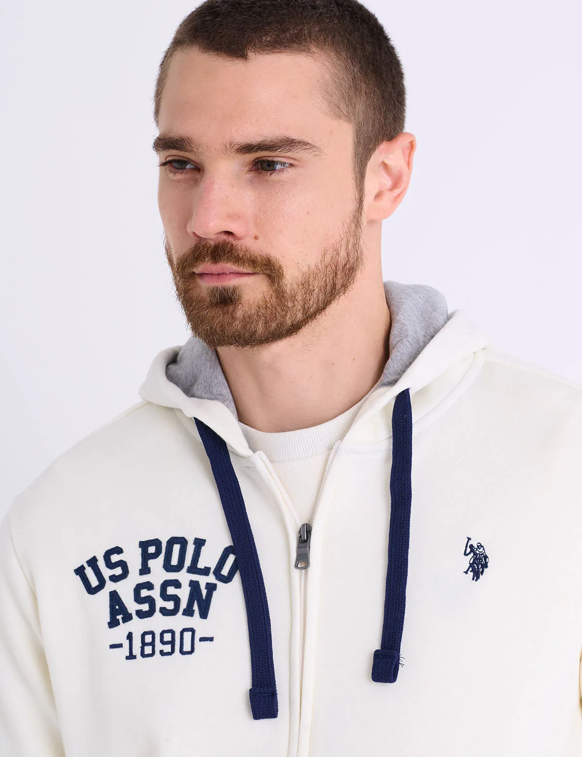 WORDMARK APPLIQUE FULL ZIP FLEECE HOODIE sold by U.S. Polo Assn. product image thumbnail 3