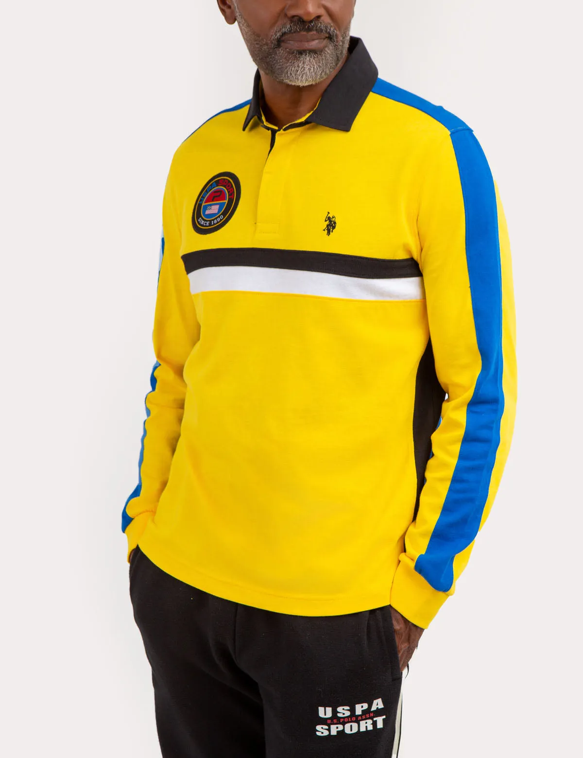 USPA SPORT COLORBLOCK LONG SLEEVE POLO SHIRT sold by U.S. Polo Assn. product image thumbnail 2