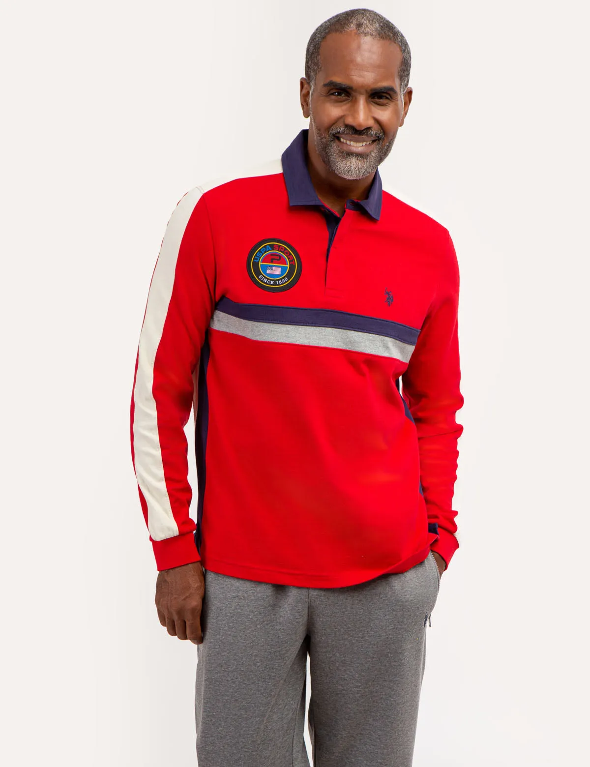 USPA SPORT COLORBLOCK LONG SLEEVE POLO SHIRT sold by U.S. Polo Assn. product image thumbnail 5