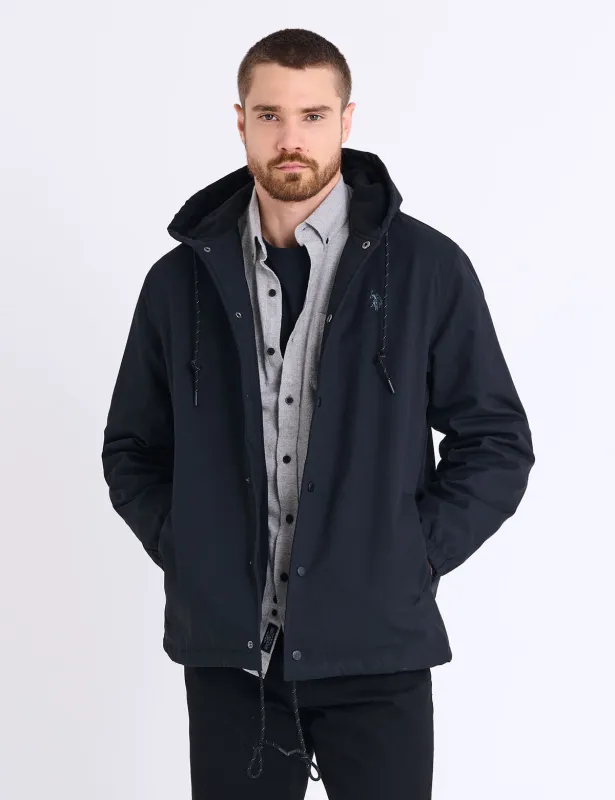 HOODED SNAP FRONT JACKET sold by U.S. Polo Assn.