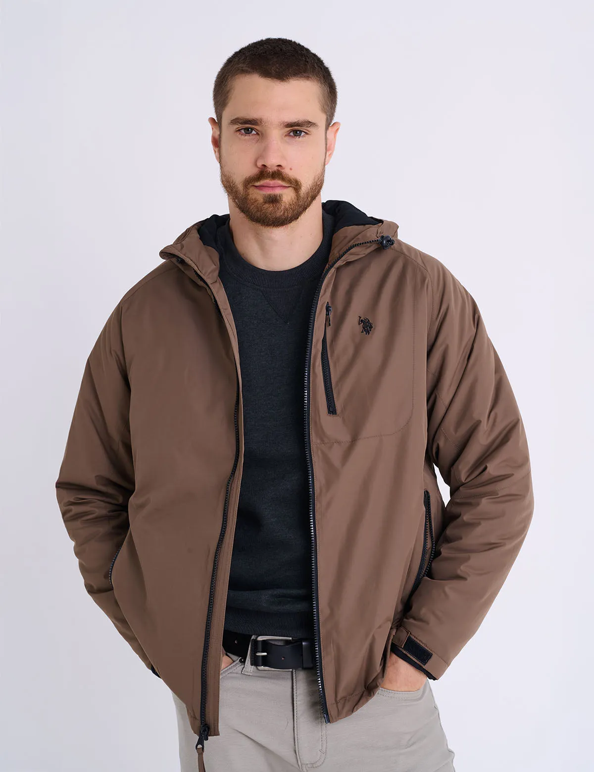 HOODED SPORT TECH JACKET sold by U.S. Polo Assn. product image thumbnail 2