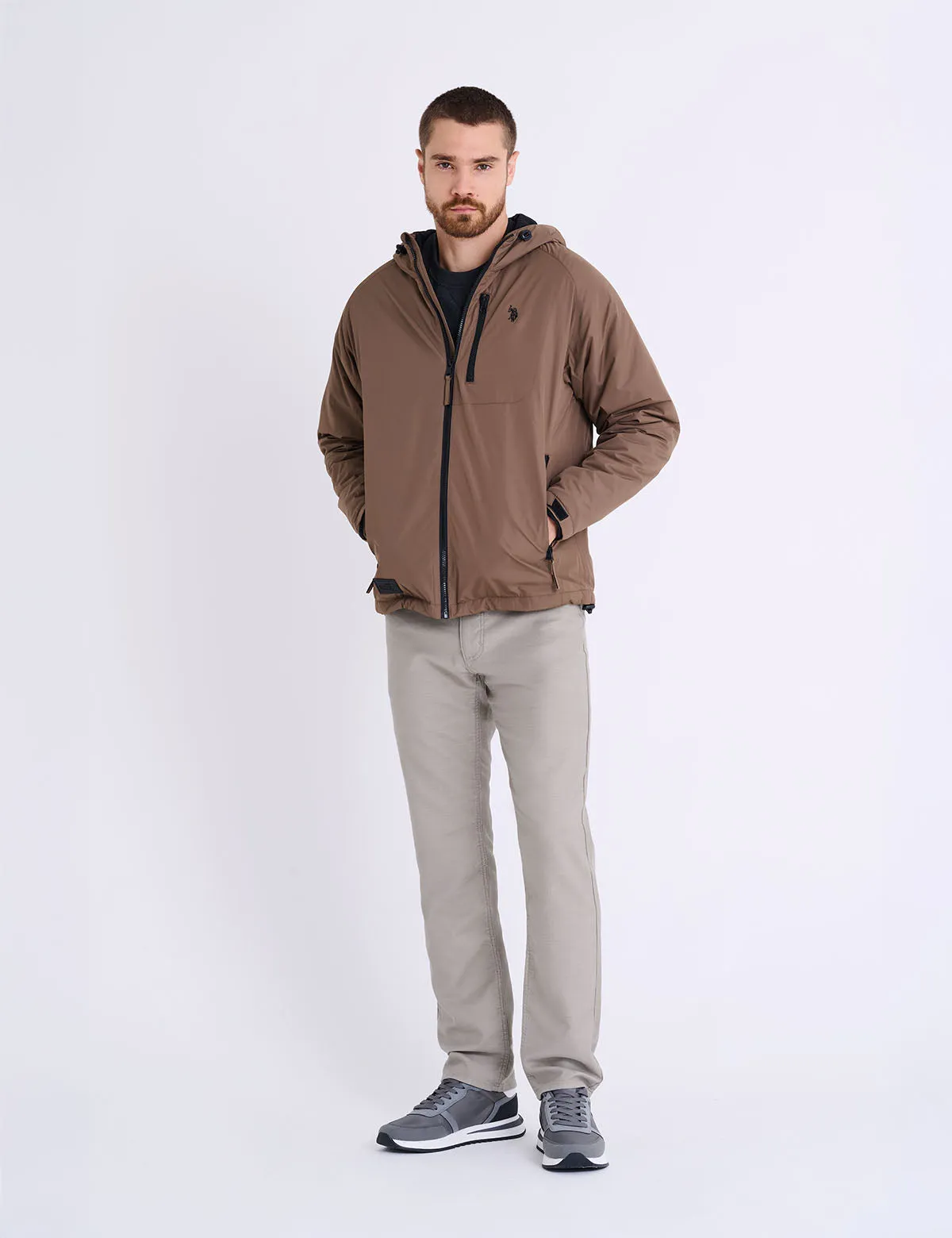 HOODED SPORT TECH JACKET sold by U.S. Polo Assn. product image thumbnail 3