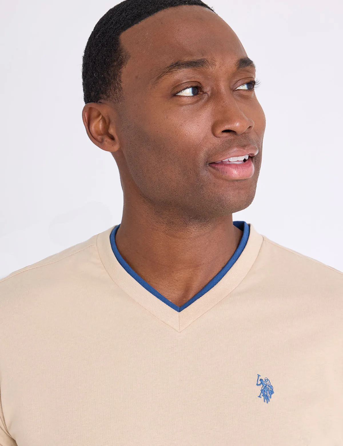 DOUBLE V-NECK T-SHIRT sold by U.S. Polo Assn. product image thumbnail 2