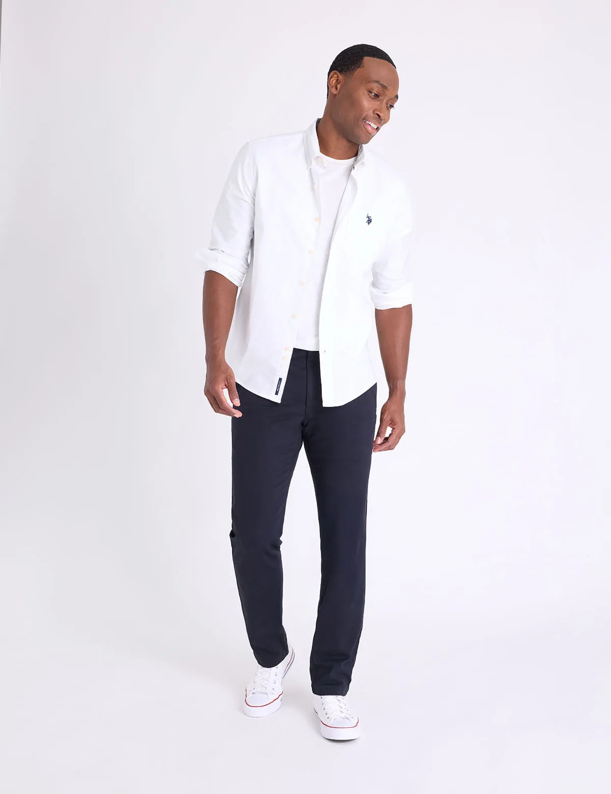 STRETCH TWILL SLIM STAIGHT CHINO PANTS sold by U.S. Polo Assn. product image thumbnail 2