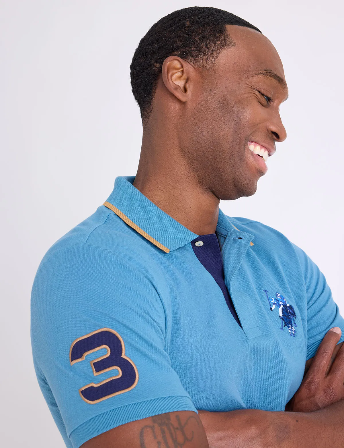 SLIM FIT BIG LOGO MULTI-TONAL POLO SHIRT sold by U.S. Polo Assn. product image thumbnail 2