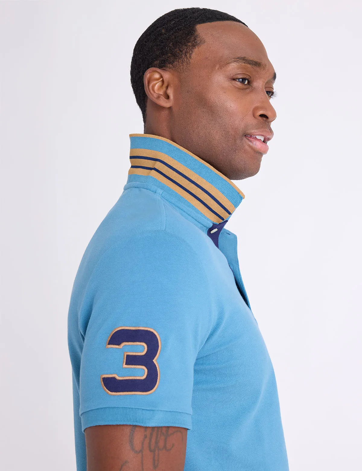 SLIM FIT BIG LOGO MULTI-TONAL POLO SHIRT sold by U.S. Polo Assn. product image thumbnail 3