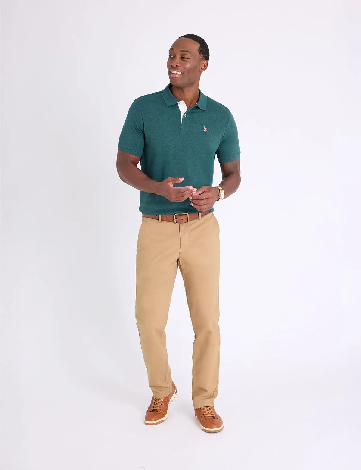 MULTI COLOR LOGO INTERLOCK POLO SHIRT sold by U.S. Polo Assn. product image thumbnail 4