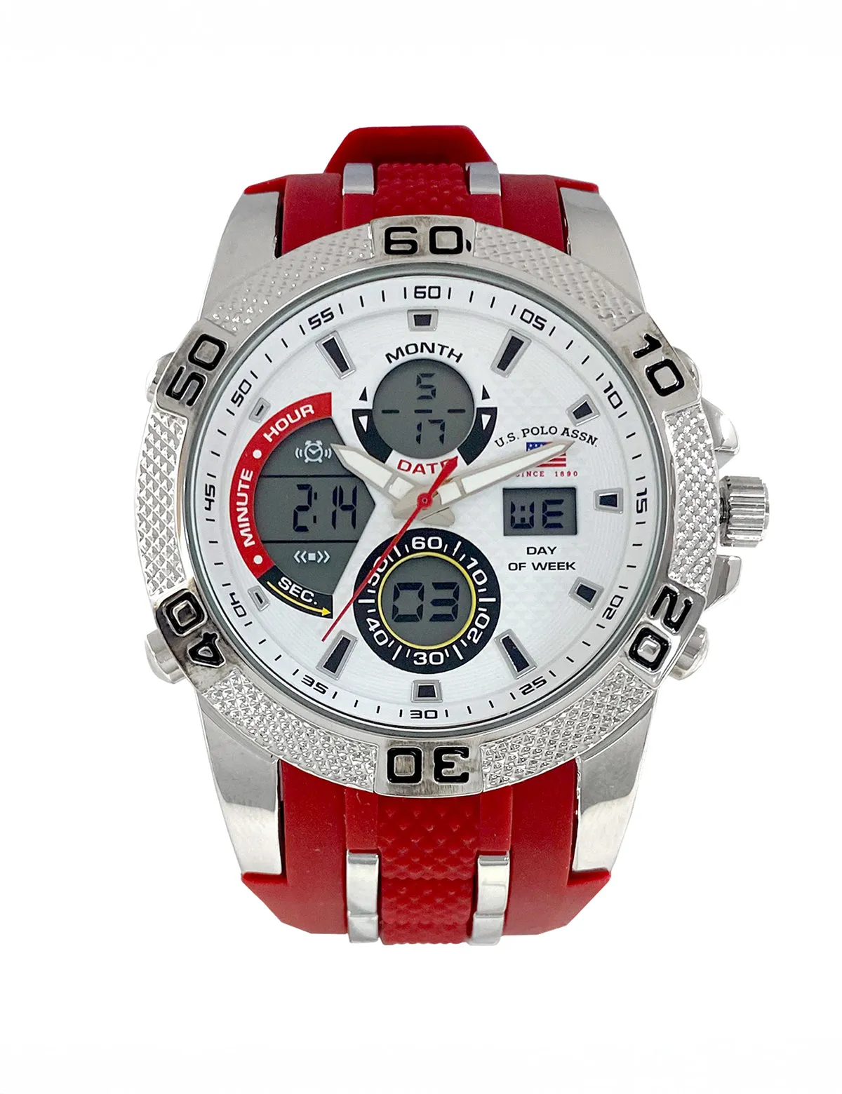 MENS RED STRAP ANADIGI WATCH sold by U.S. Polo Assn. product image thumbnail 5