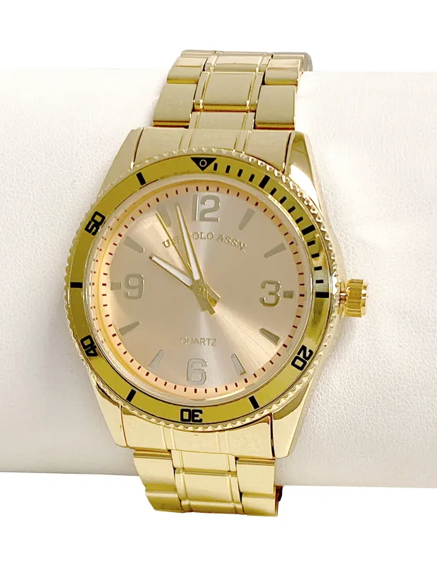 MENS GOLD LINK ANALOG WATCH sold by U.S. Polo Assn.