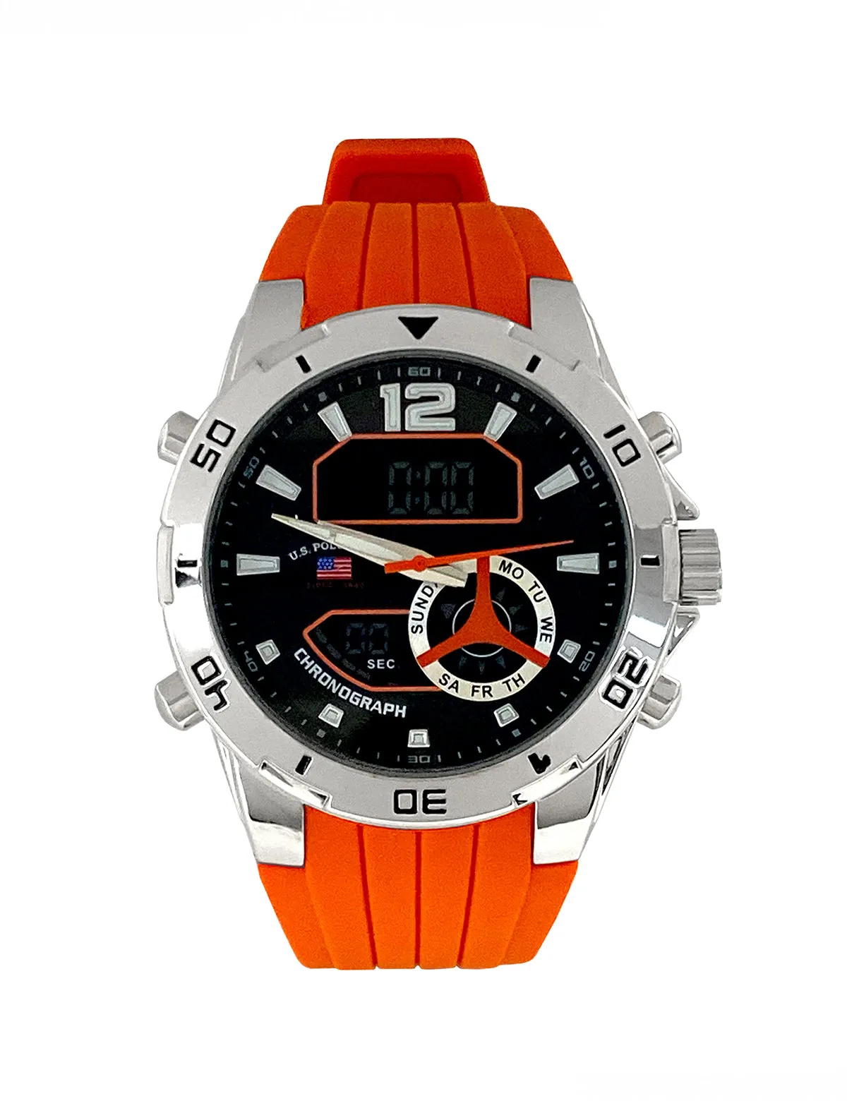 MENS ORANGE STRAP ANADIGI WATCH sold by U.S. Polo Assn. product image thumbnail 5