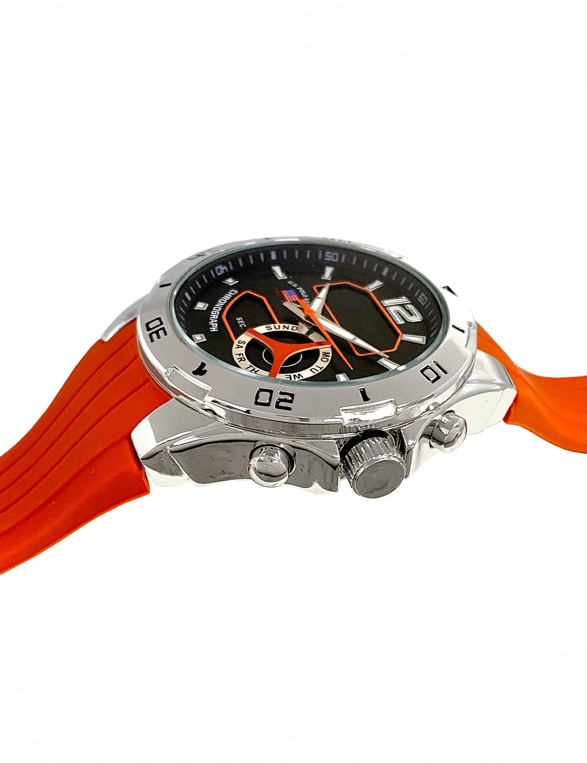 MENS ORANGE STRAP ANADIGI WATCH sold by U.S. Polo Assn. product image thumbnail 3