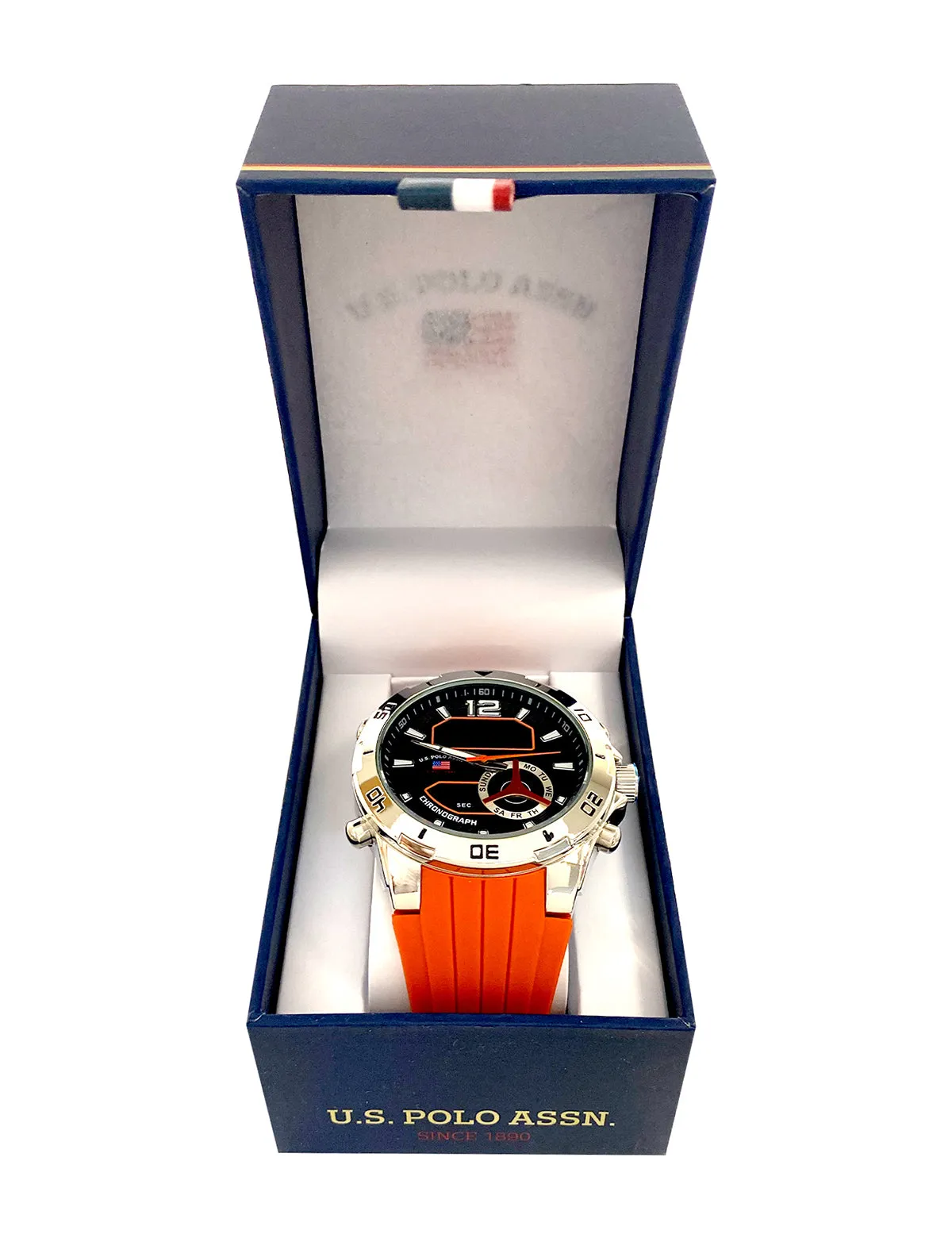 MENS ORANGE STRAP ANADIGI WATCH sold by U.S. Polo Assn. product image thumbnail 2