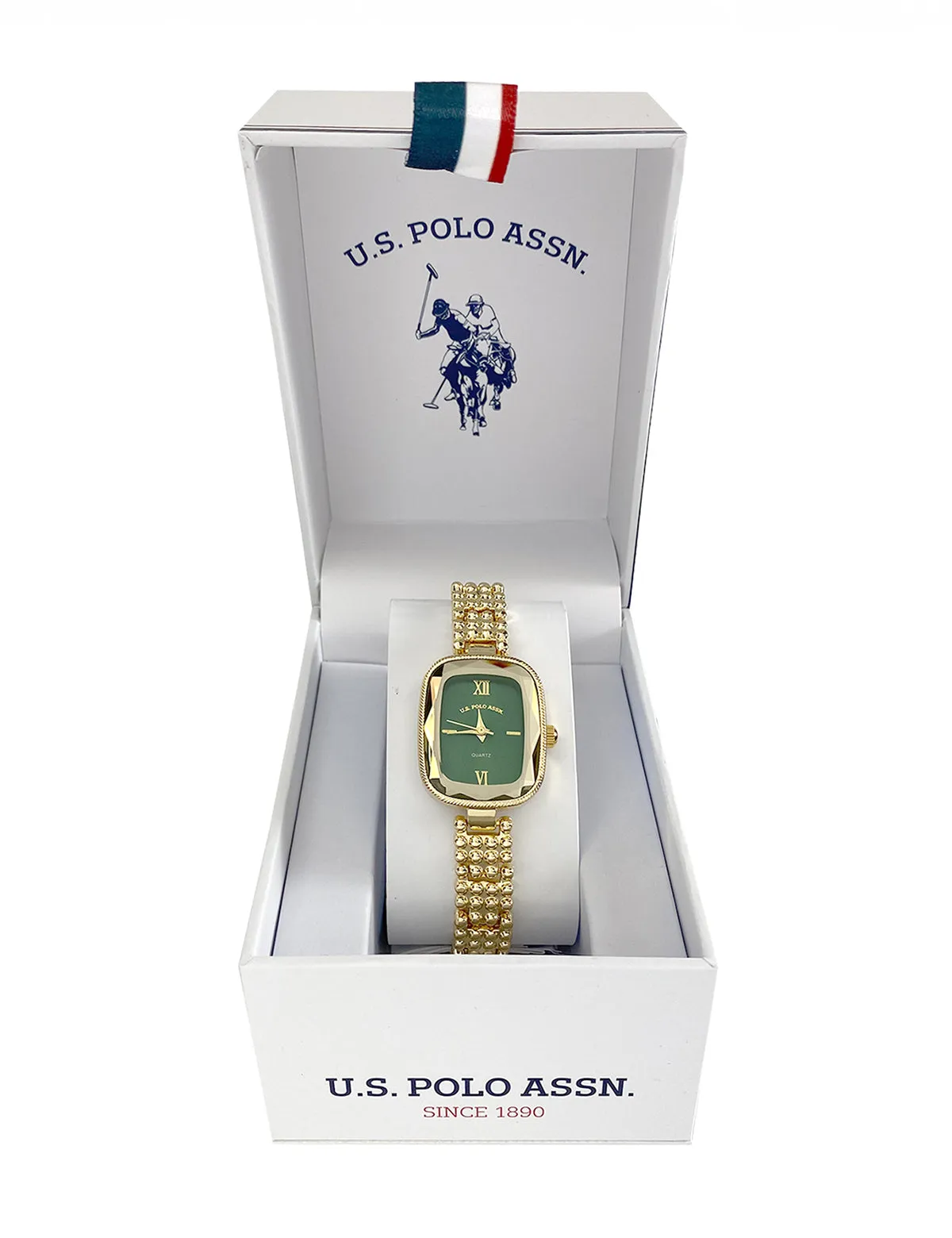 LADIES OVAL GOLD WATCH WITH GREEN FACE sold by U.S. Polo Assn. product image thumbnail 2