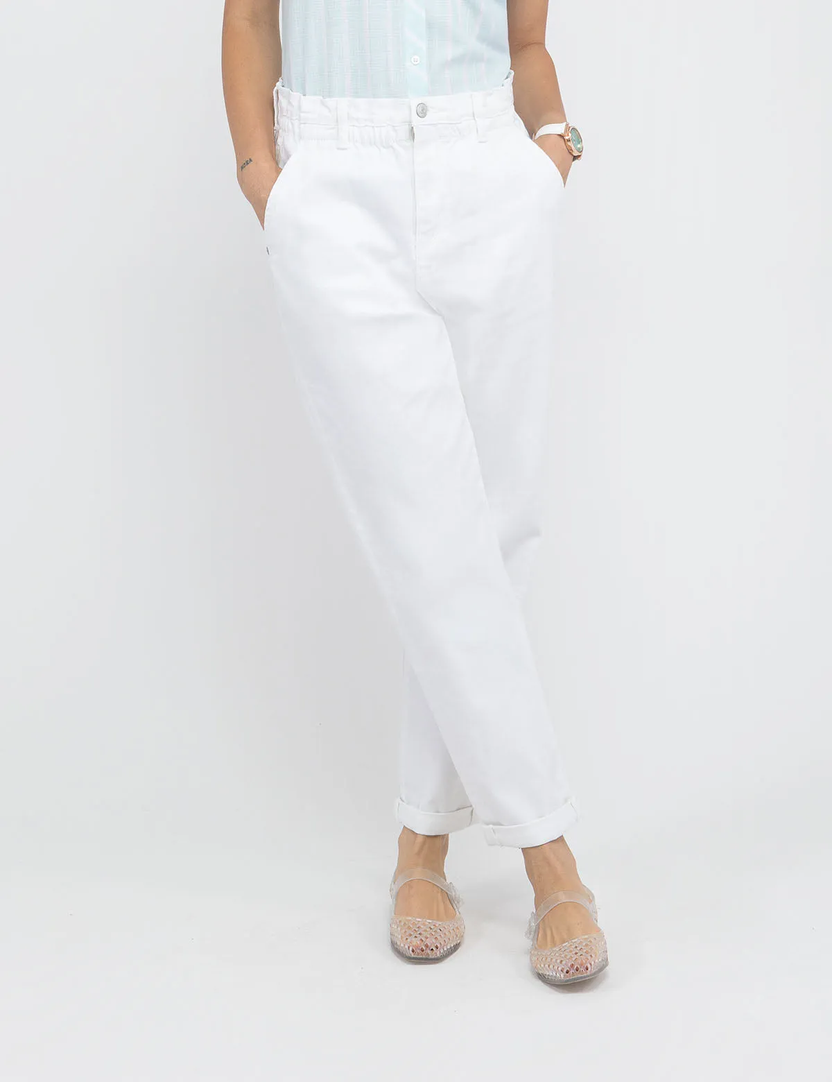 HIGH RISE PAPERBAG CROPPED JEANS sold by U.S. Polo Assn.