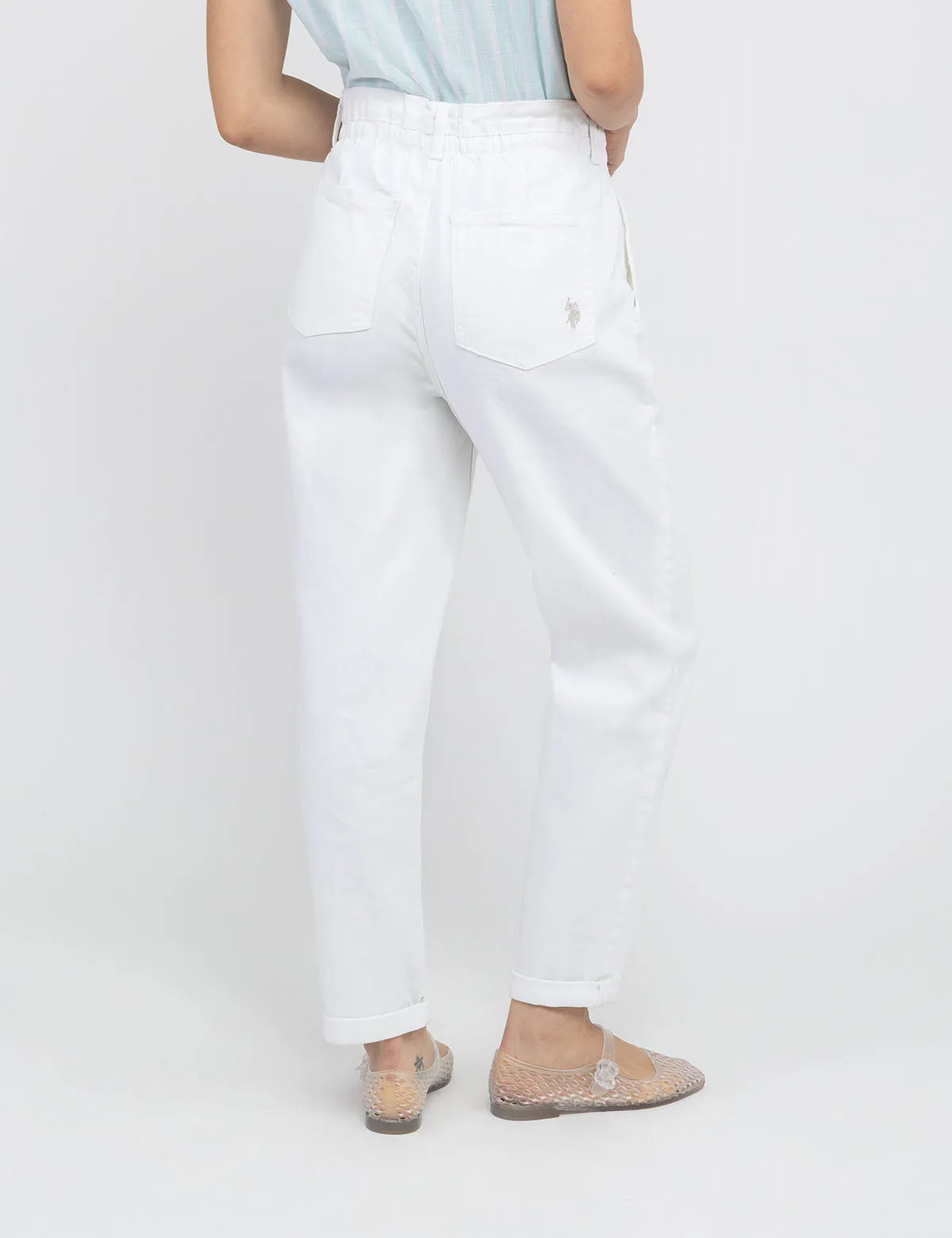 HIGH RISE PAPERBAG CROPPED JEANS sold by U.S. Polo Assn. product image thumbnail 4