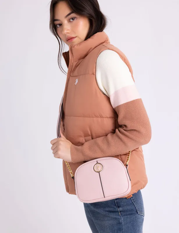 ENAMEL CHAIN CROSSBODY BAG sold by U.S. Polo Assn.