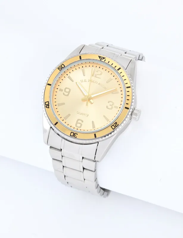 MENS SILVER LINK WATCH sold by U.S. Polo Assn.