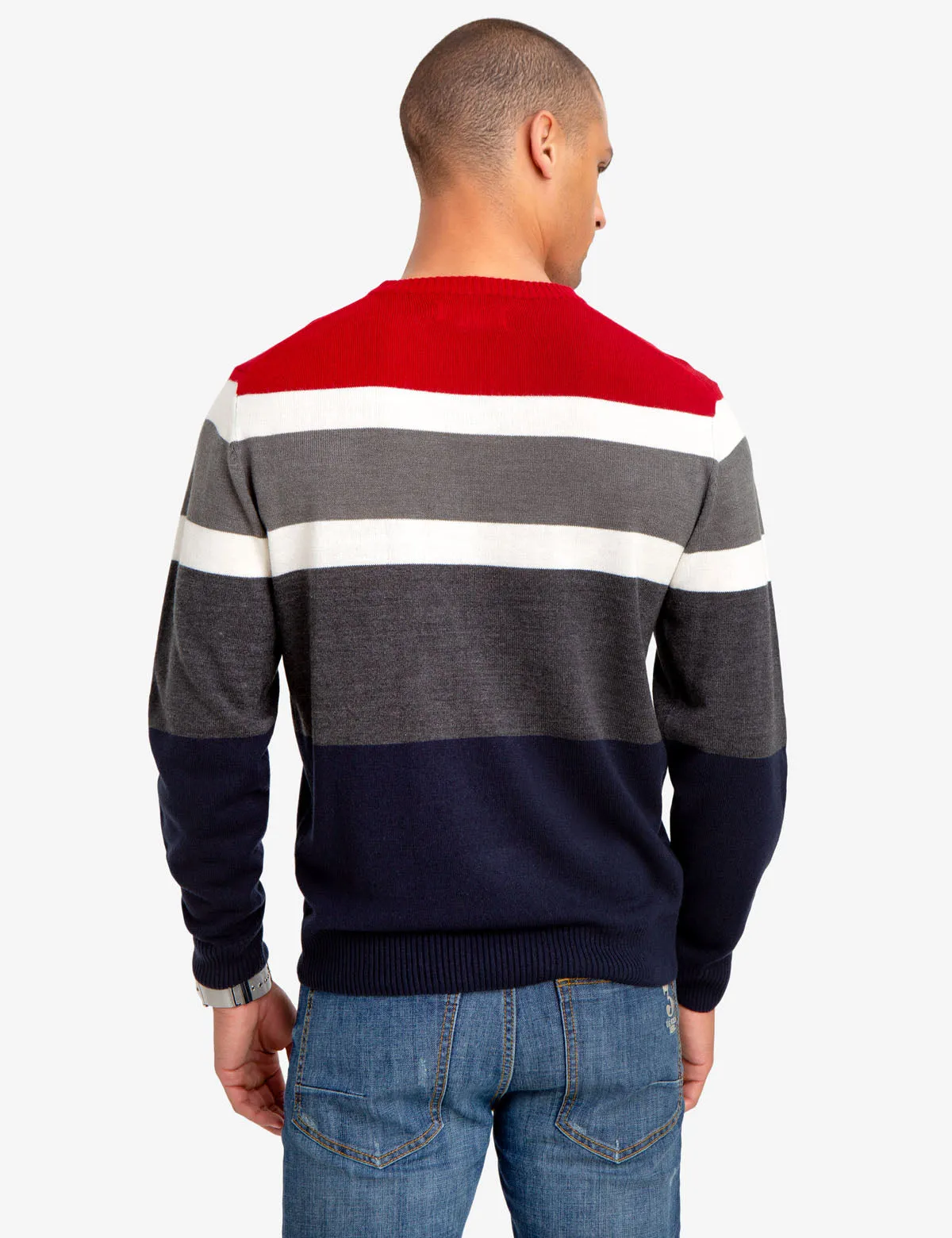 SOFT STRIPED V-NECK SWEATER sold by U.S. Polo Assn. product image thumbnail 4
