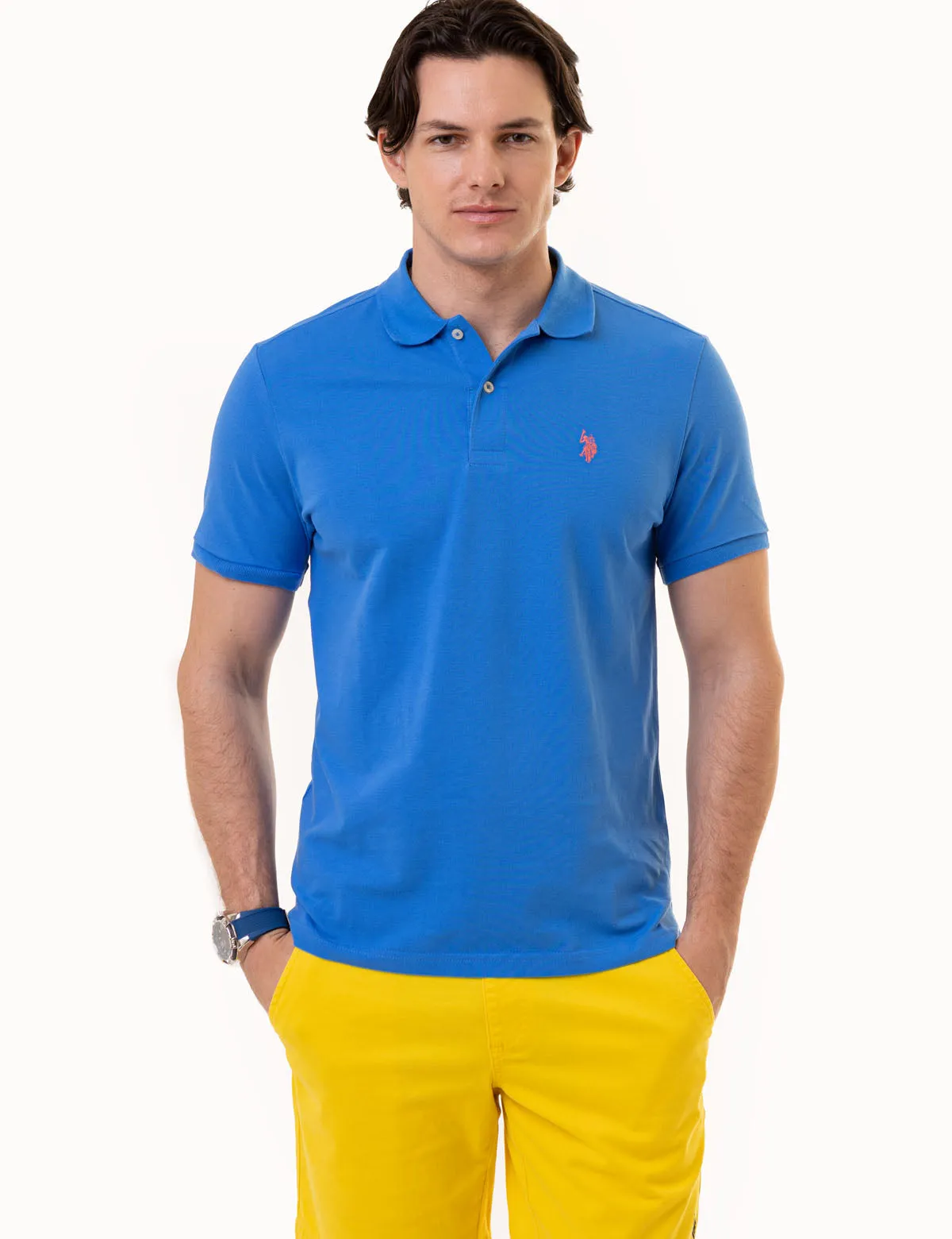 SOLID PIQUE SMALL LOGO POLO SHIRT sold by U.S. Polo Assn.