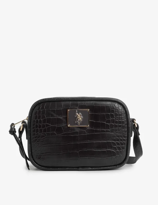CROCODILE EMBOSSED CROSSBODY BAG made by U.S. Polo Assn.