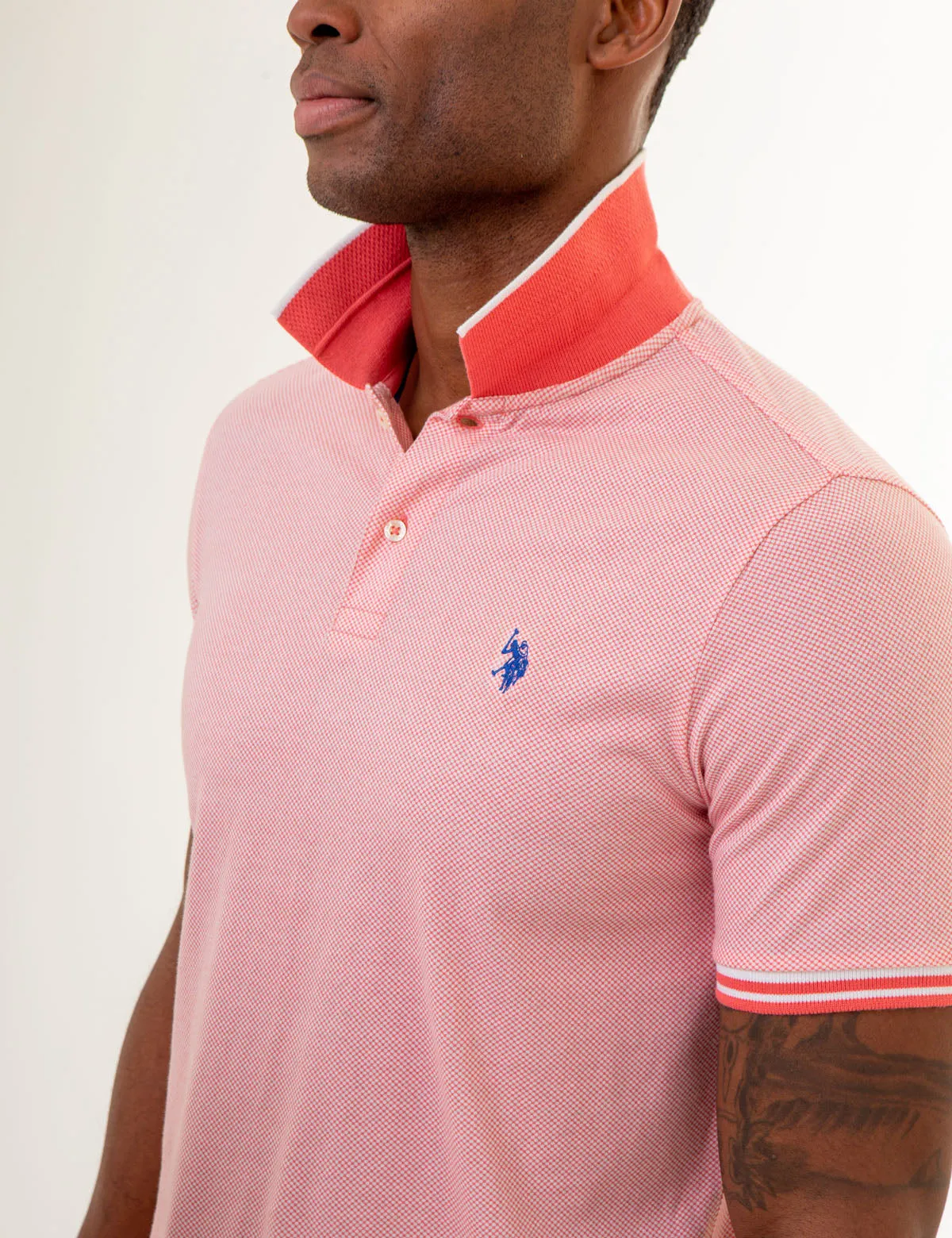 ALL OVER PRINT TEXTURED COLLAR POLO SHIRT sold by U.S. Polo Assn. product image thumbnail 3