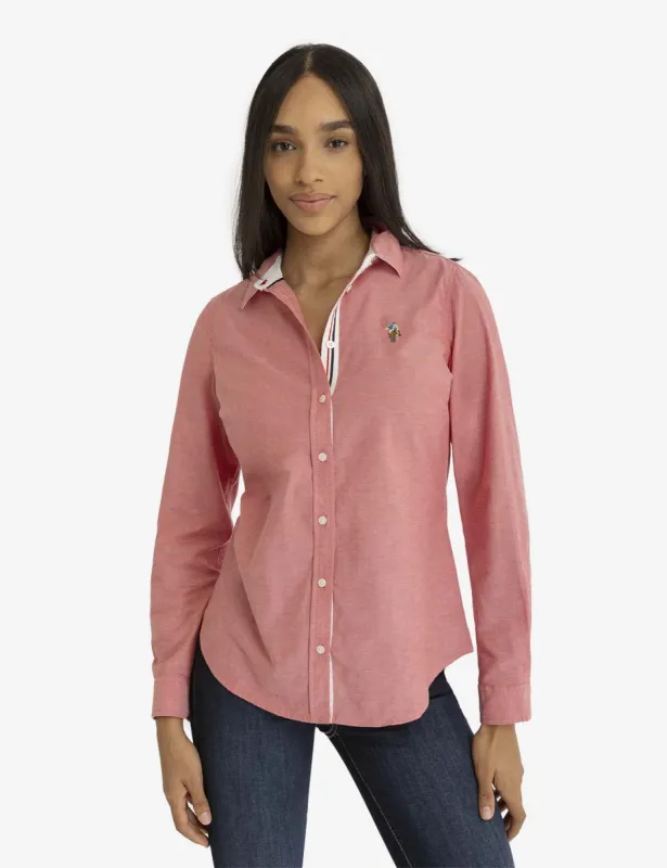 LONG SLEEVE SOLID STRETCH OXFORD SHIRT sold by U.S. Polo Assn.