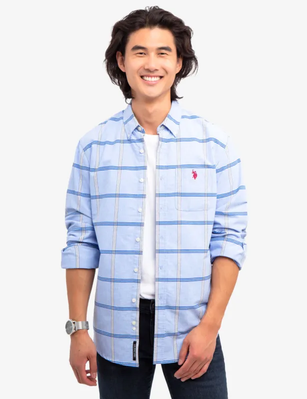 BLACK MALLET CLASSIC FIT PLAID OXFORD SHIRT sold by U.S. Polo Assn.