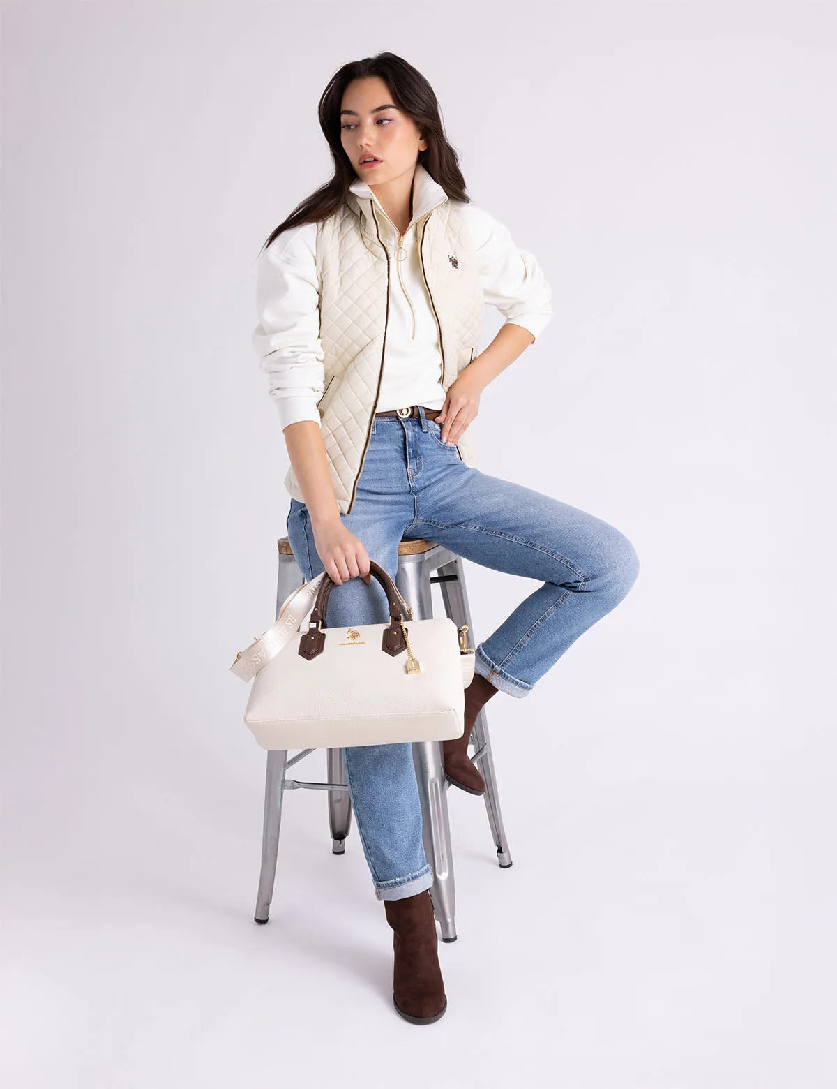 LOCK CHAIN SATCHEL BAG WITH CROSSBODY STRAP sold by U.S. Polo Assn. product image thumbnail 2