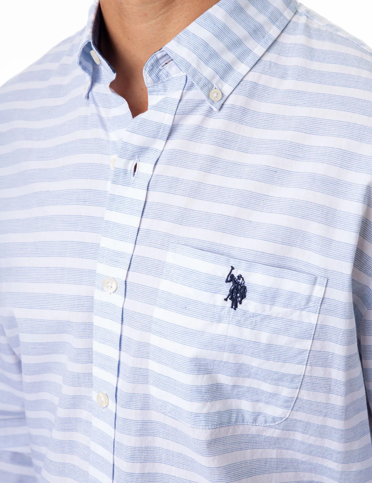 HORIZONTAL STRIPE POPLIN SHIRT sold by U.S. Polo Assn. product image thumbnail 5
