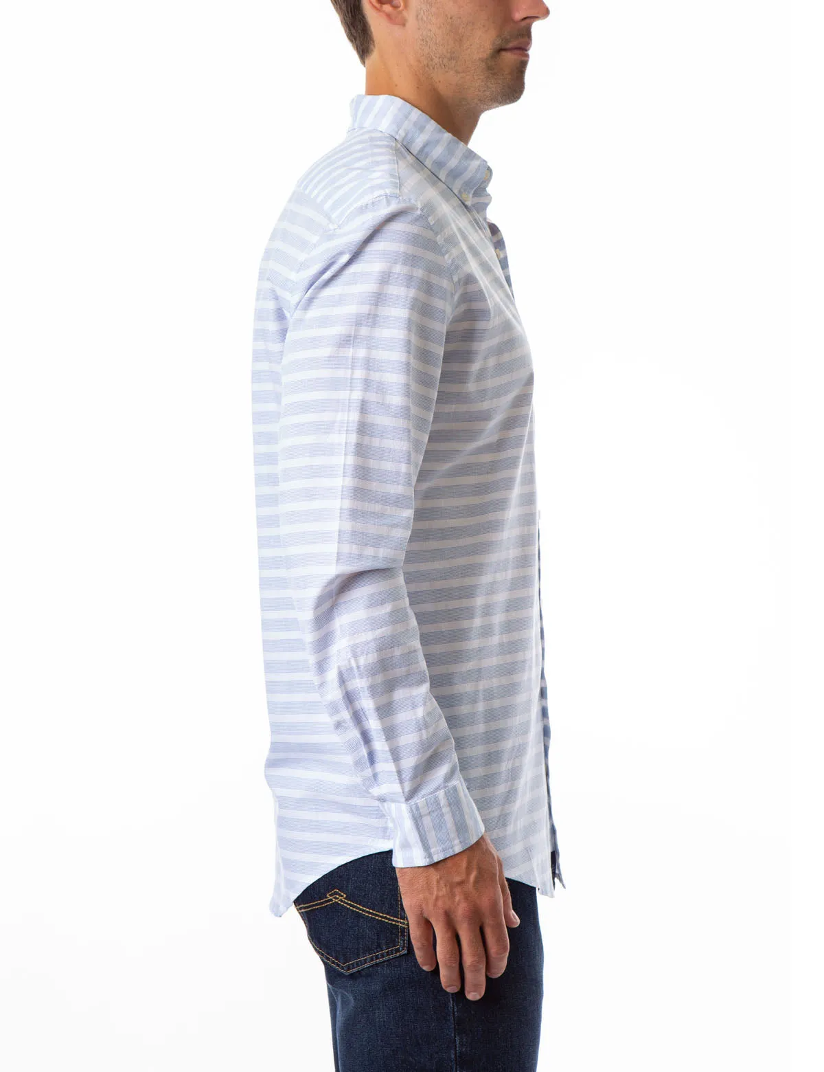 HORIZONTAL STRIPE POPLIN SHIRT sold by U.S. Polo Assn. product image thumbnail 3