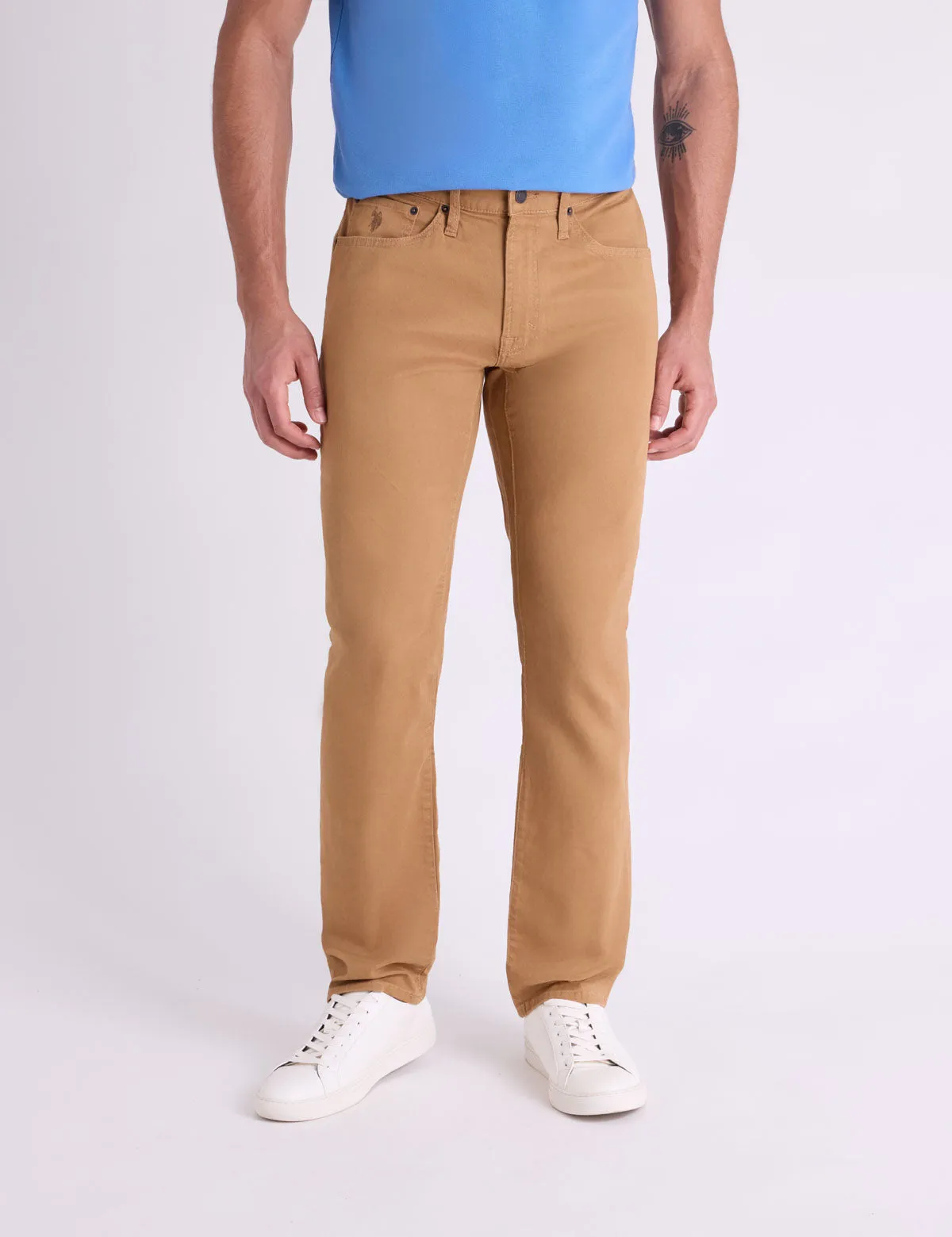 SLIM STRAIGHT 5 POCKET STRETCH CHINO PANTS sold by U.S. Polo Assn.