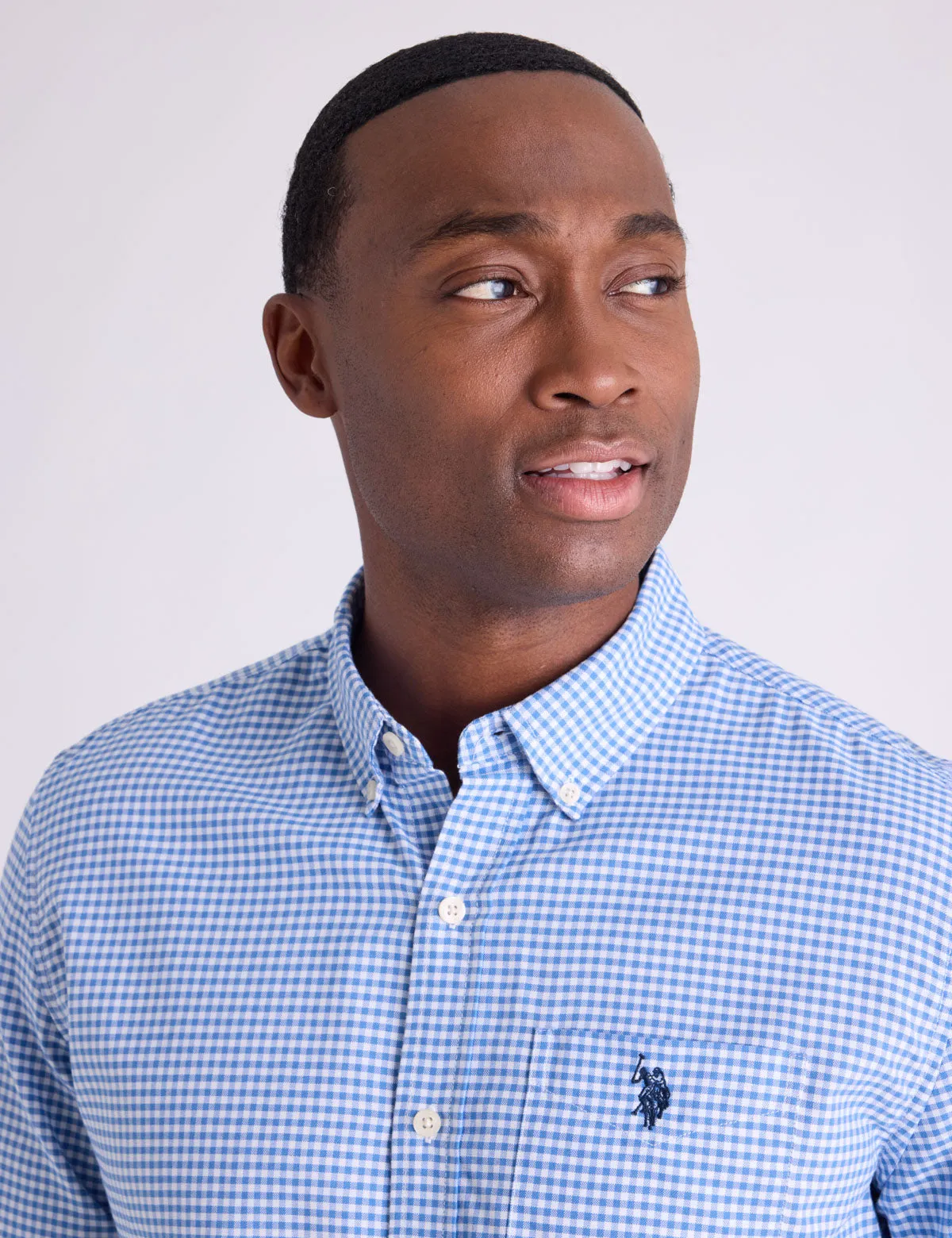 LONG SLEEVE LIGHT WEIGHT GINGHAM OXFORD SHIRT sold by U.S. Polo Assn. product image thumbnail 4