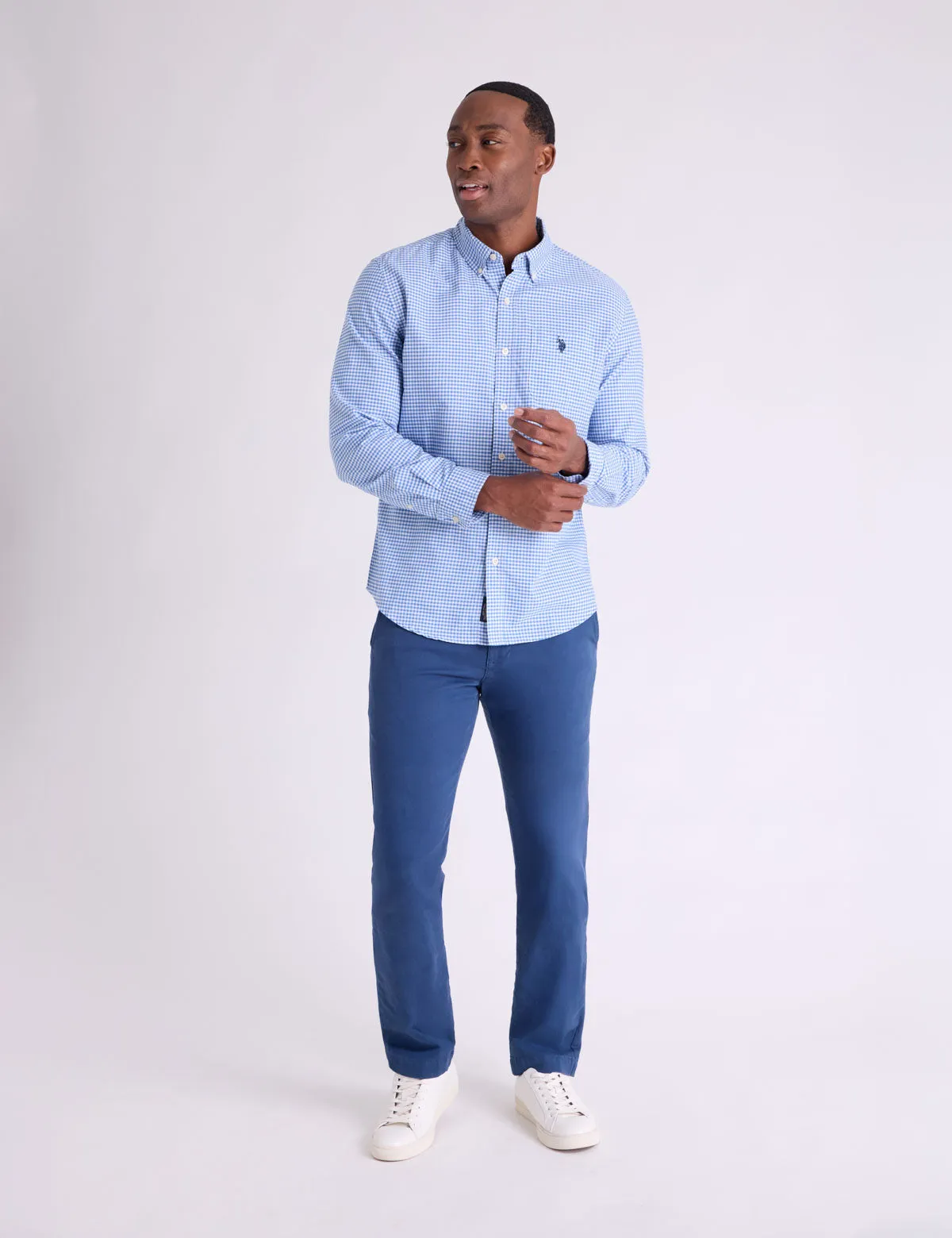 LONG SLEEVE LIGHT WEIGHT GINGHAM OXFORD SHIRT sold by U.S. Polo Assn. product image thumbnail 2