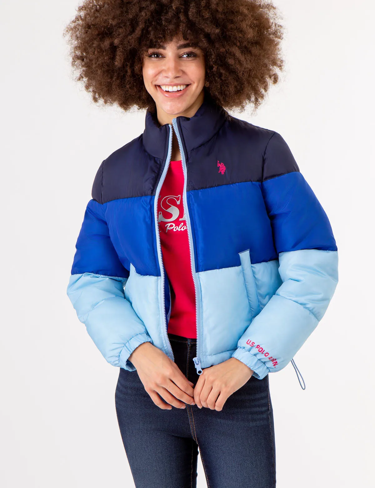 CROPPED COLORBLOCK PUFFER JACKET sold by U.S. Polo Assn. product image thumbnail 2