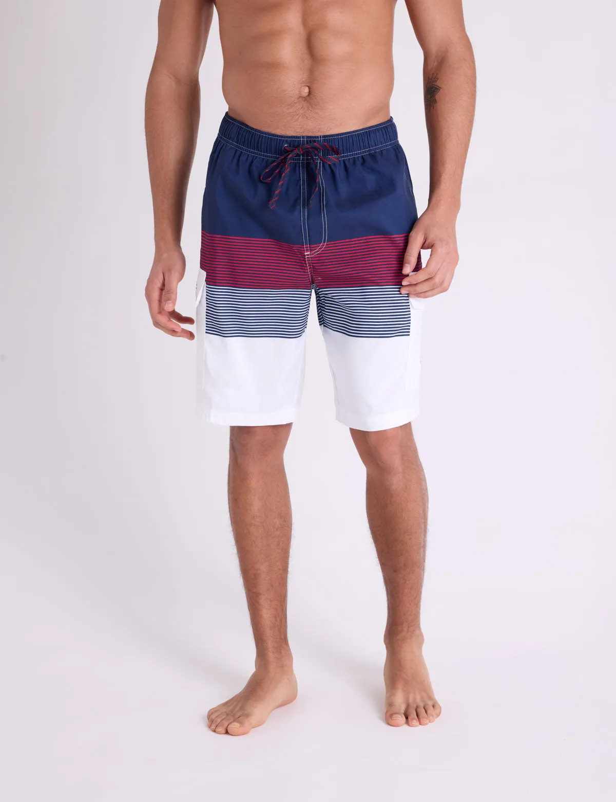 10" COLORBLOCK STRIPE CARGO SWIM SHORTS sold by U.S. Polo Assn. product image thumbnail 3
