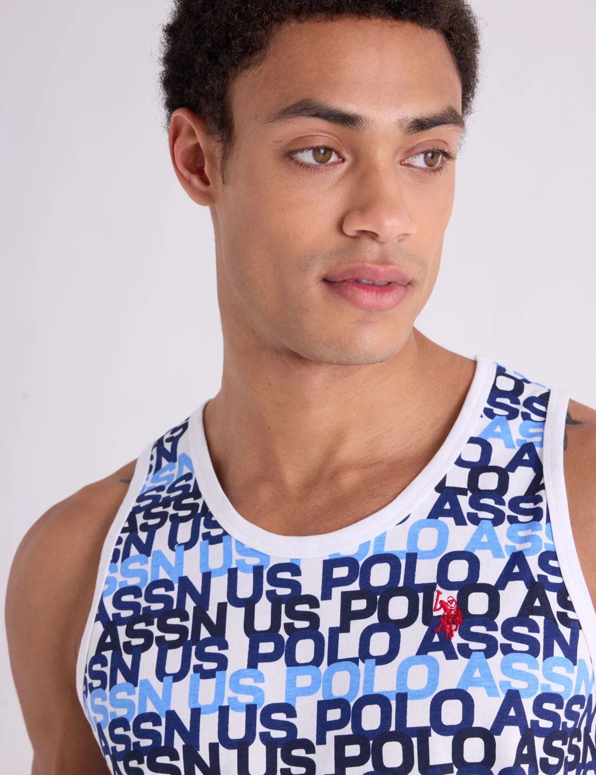 ALLOVER WORDMARK PRINT TANK sold by U.S. Polo Assn. product image thumbnail 2