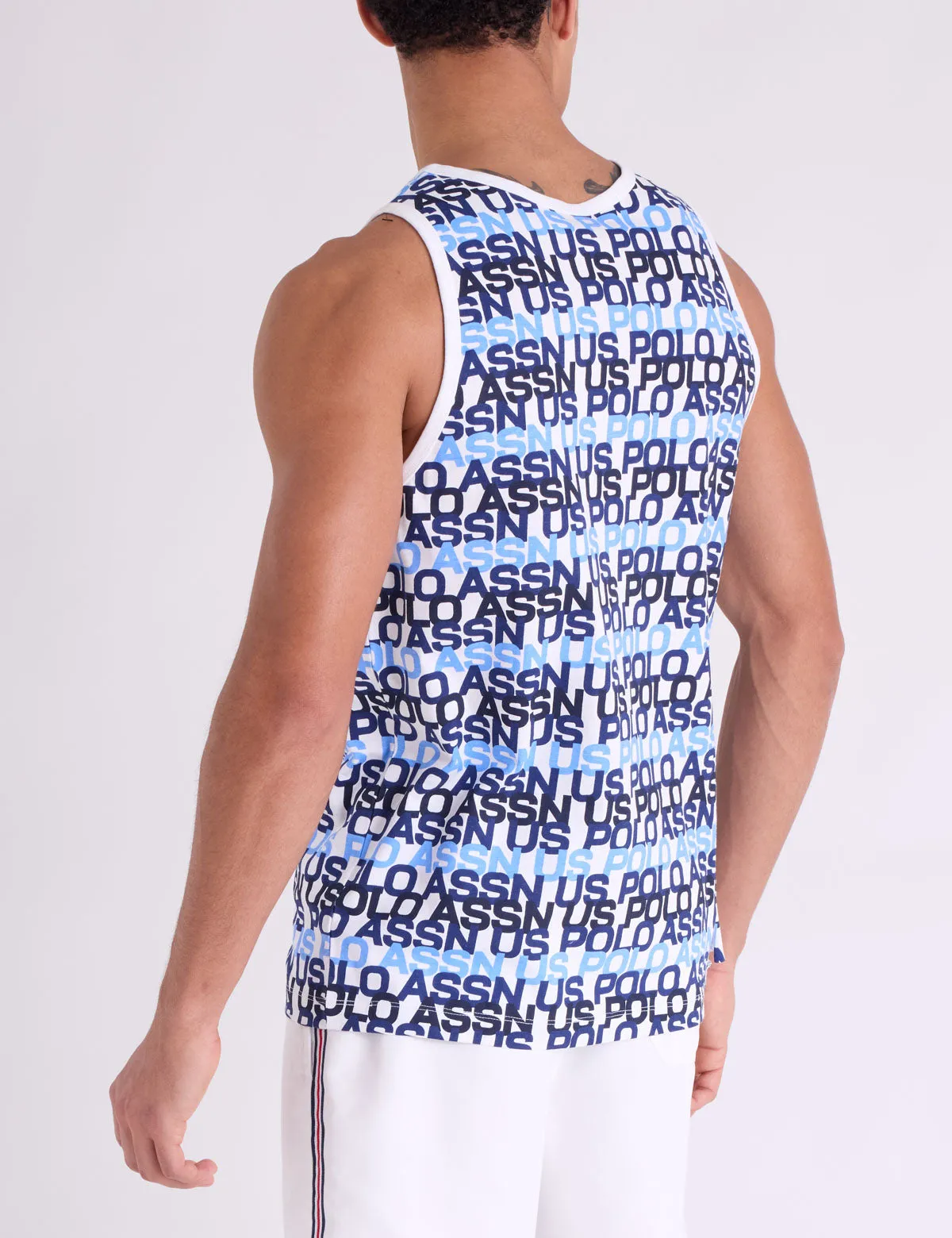 ALLOVER WORDMARK PRINT TANK sold by U.S. Polo Assn. product image thumbnail 3