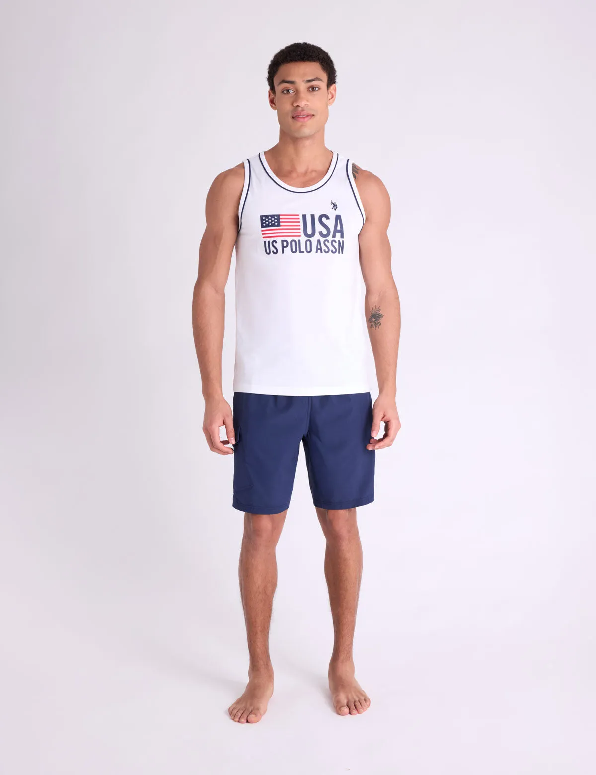 USA GRAPHIC PRINT TANK WITH PIPING DETAIL sold by U.S. Polo Assn. product image thumbnail 3