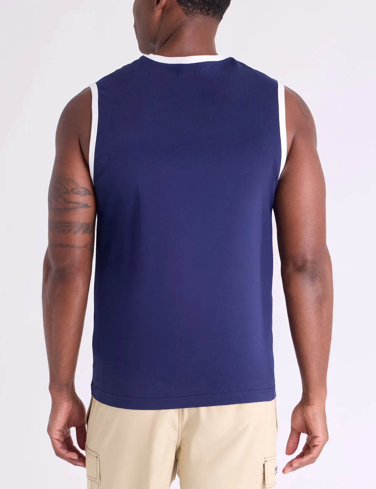 ALLOVER WORDMARK PRINT COLORBLOCK TANK sold by U.S. Polo Assn. product image thumbnail 5
