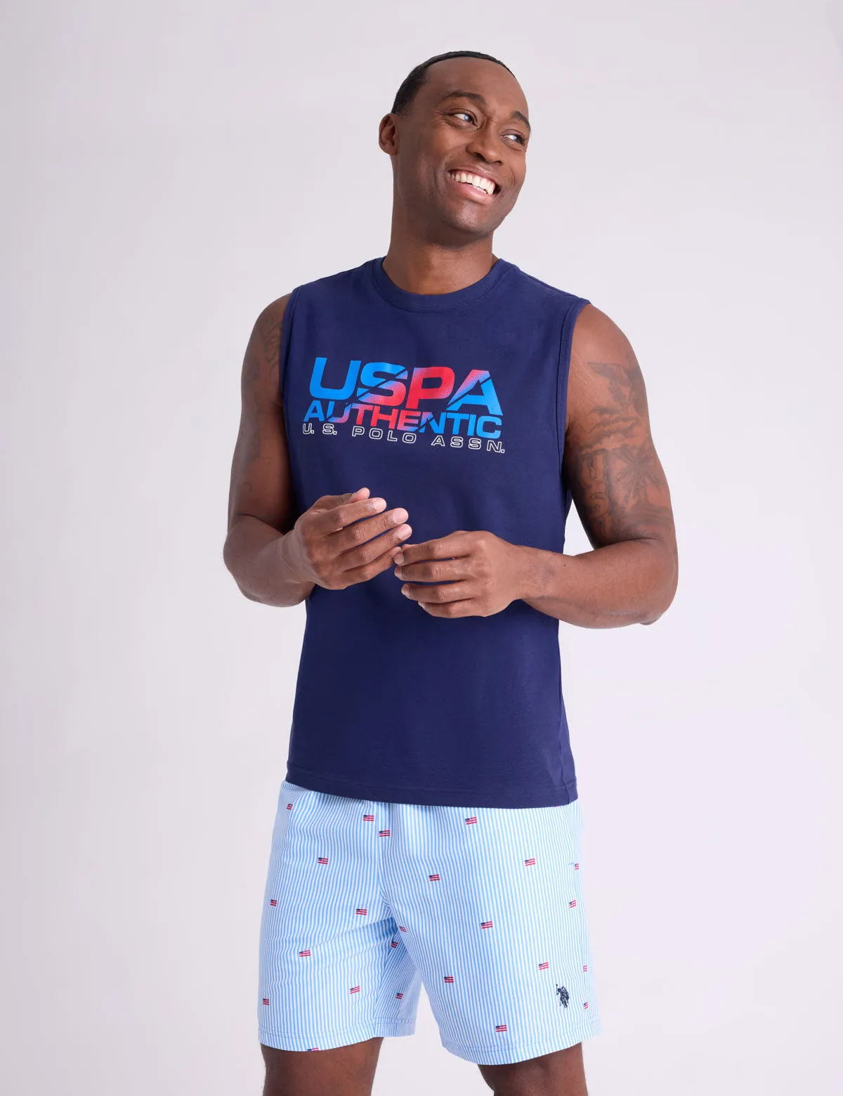 GRADIENT USPA GRAPHIC JERSEY TANK sold by U.S. Polo Assn. product image thumbnail 5