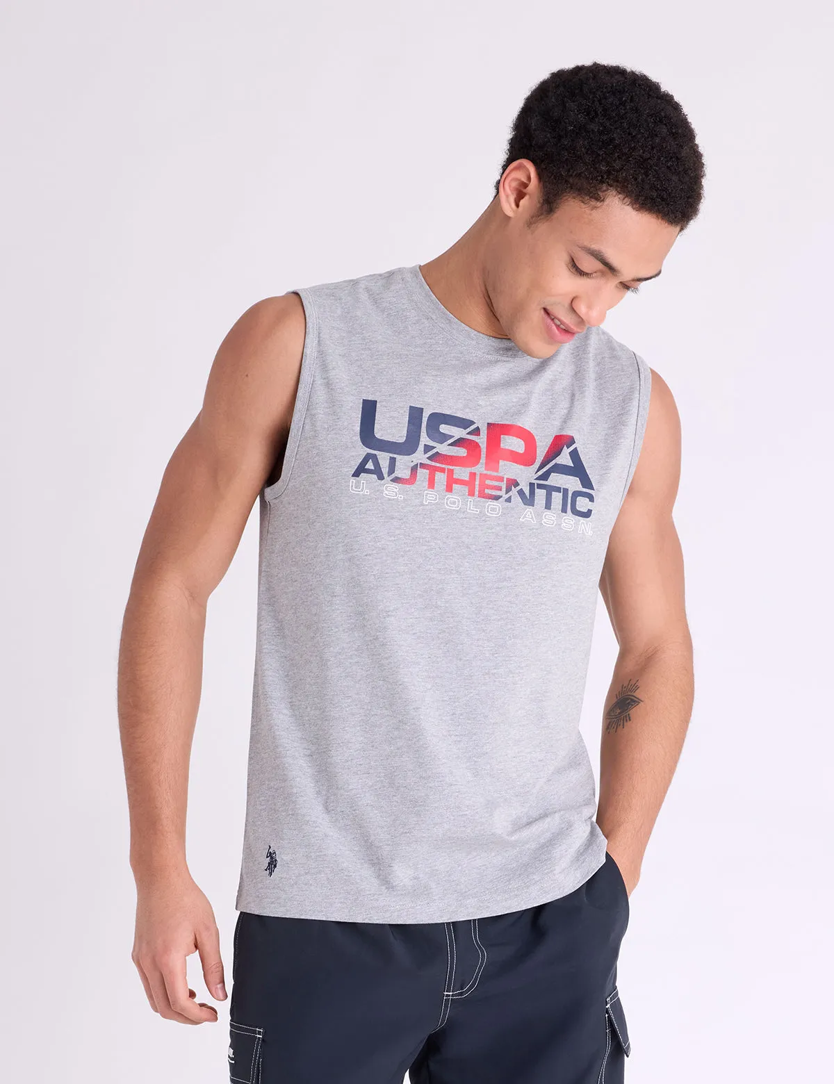 GRADIENT USPA GRAPHIC JERSEY TANK sold by U.S. Polo Assn.